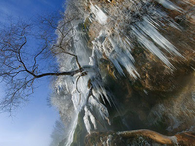 Замерзший водопад Скакавица